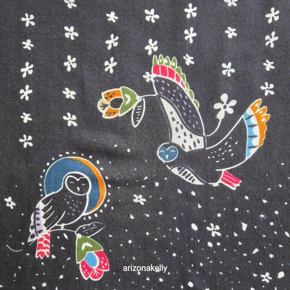 NWT Owls in Night Sky Scarf Vera Bradley Barn Owls - Picture 3 of 11